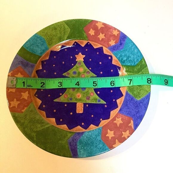 SANGO Plate Potpourri Collection by Sue Zipkin Christmas Pine Plate set of 6 - Picture 6 of 9